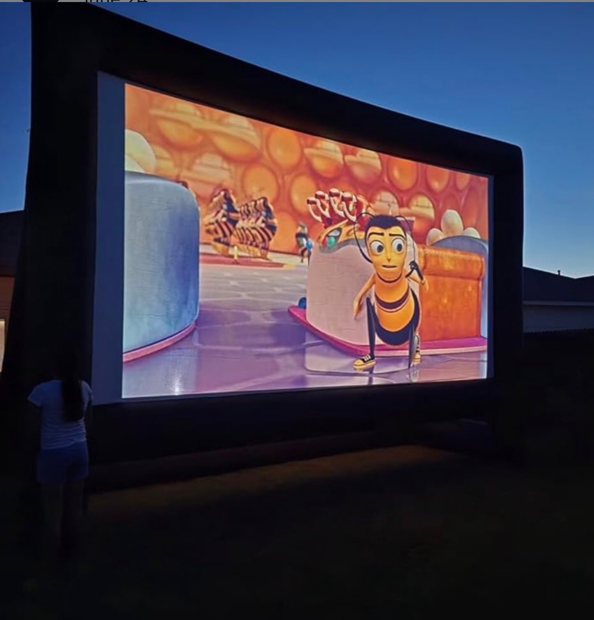 Inflatable movie screen package